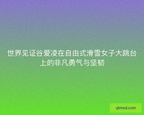 世界见证谷爱凌在自由式滑雪女子大跳台上的非凡勇气与坚韧