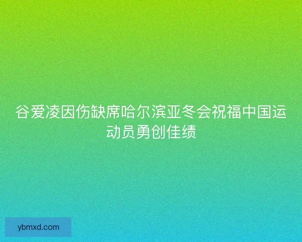 谷爱凌因伤缺席哈尔滨亚冬会祝福中国运动员勇创佳绩
